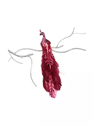 GOODWILL | Dekofigur  Leaf Peacock on Clip 36cm red | rot