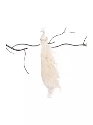 GOODWILL | Dekofigur  Leaf Peacock on Clip 41cm weiß | weiss