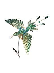 GOODWILL | Dekofigur Hummingbird on clip 20cm  green/gold | petrol