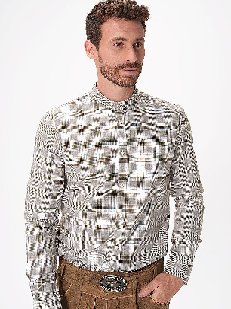 Gottseidank Herren Olive Trachtenhemd Lenz | Mittel