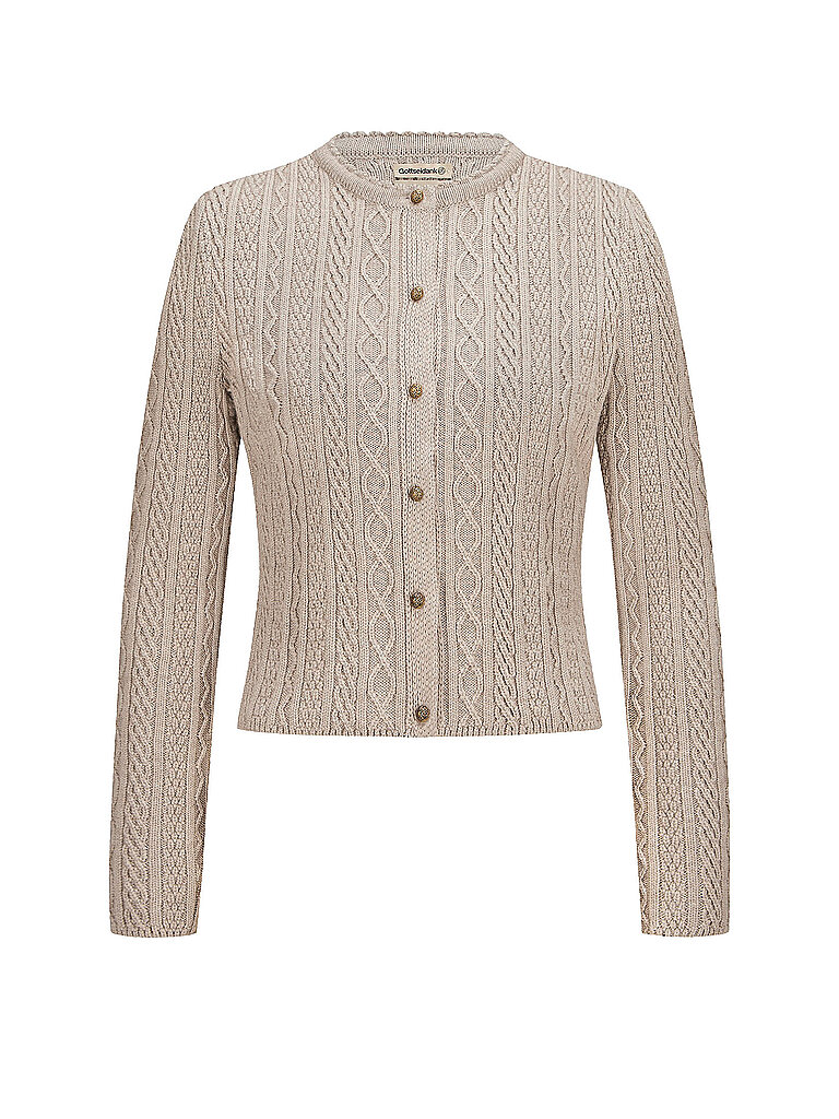 Gottseidank Damen Creme Trachten Strickjacke Sophia | Xxl