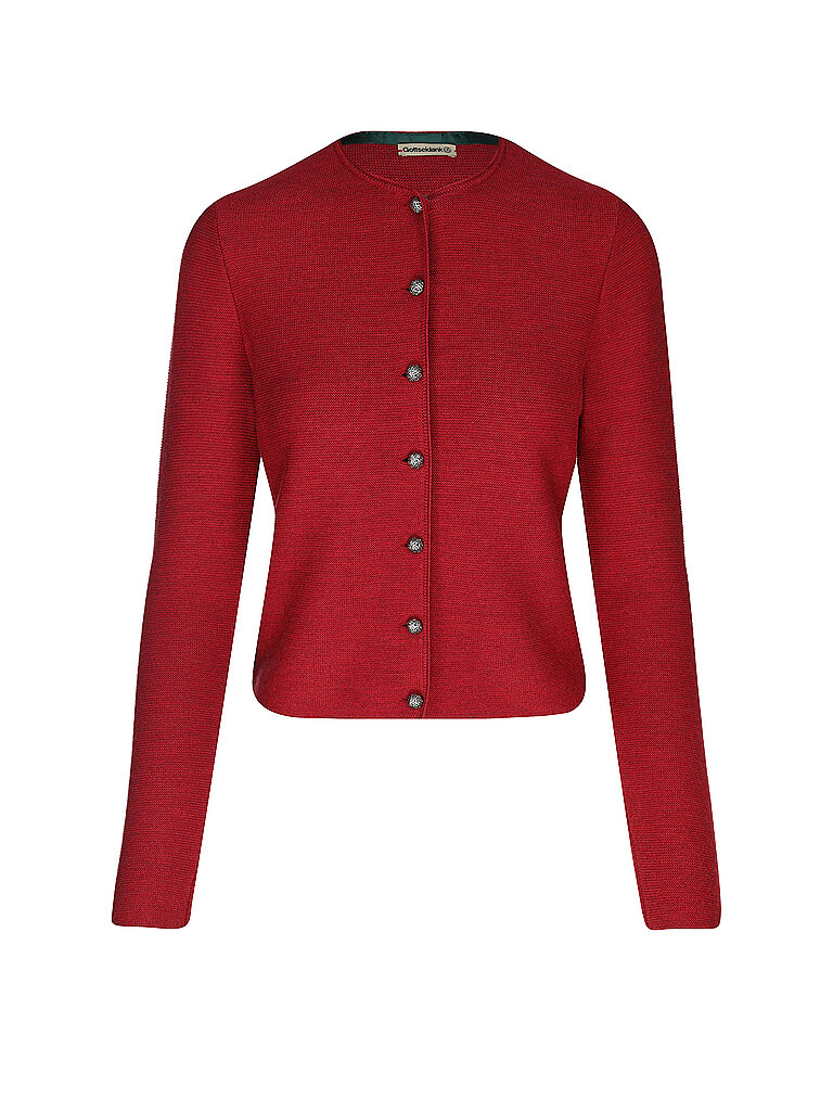 Gottseidank Damen Dunkelrot Trachten Strickjacke Aloisia | Extra Groß