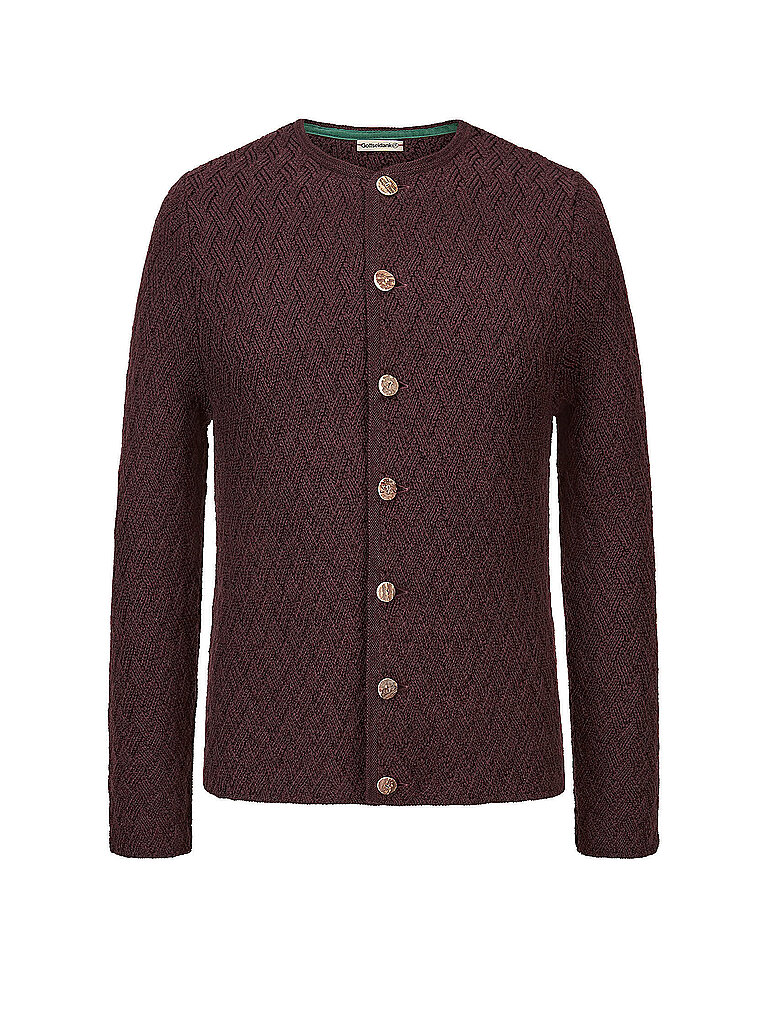 GOTTSEIDANK Trachtenstrickjacke EUSTACHIUS dunkelrot | M