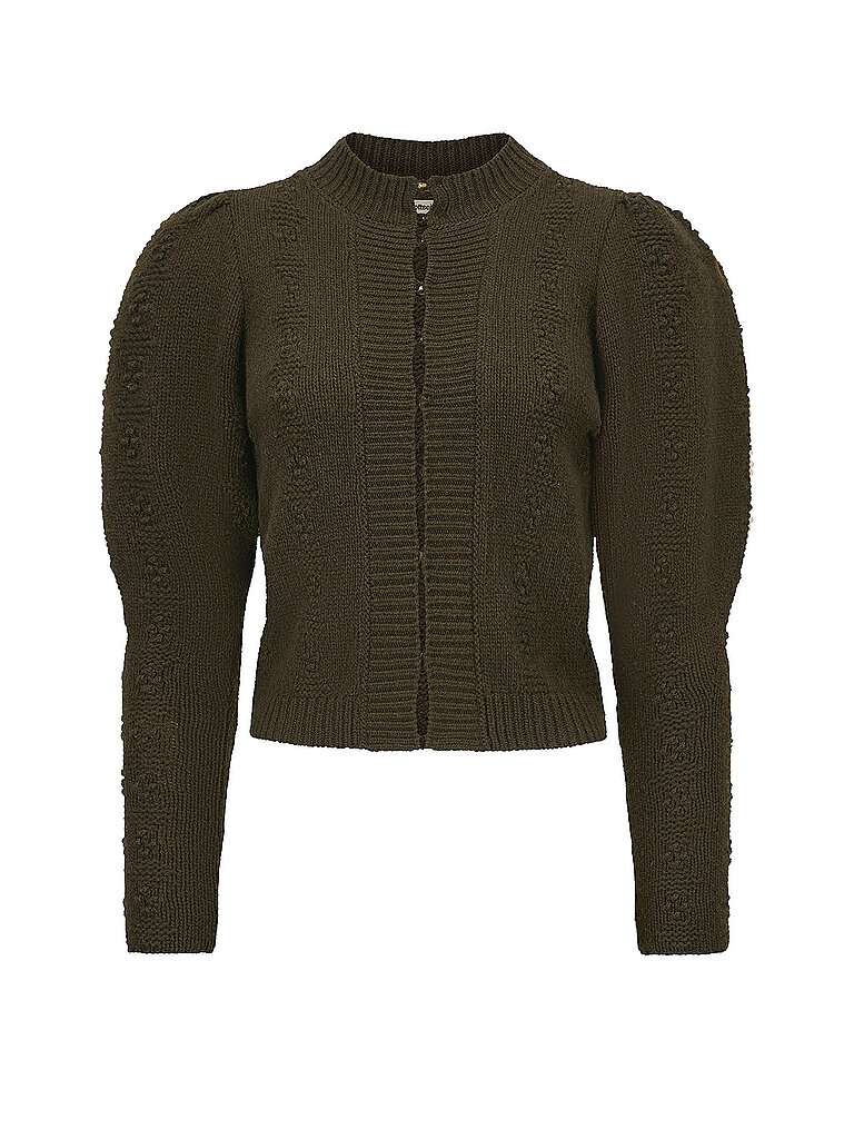 GOTTSEIDANK Trachtenstrickjacke METTE dunkelgrün | M
