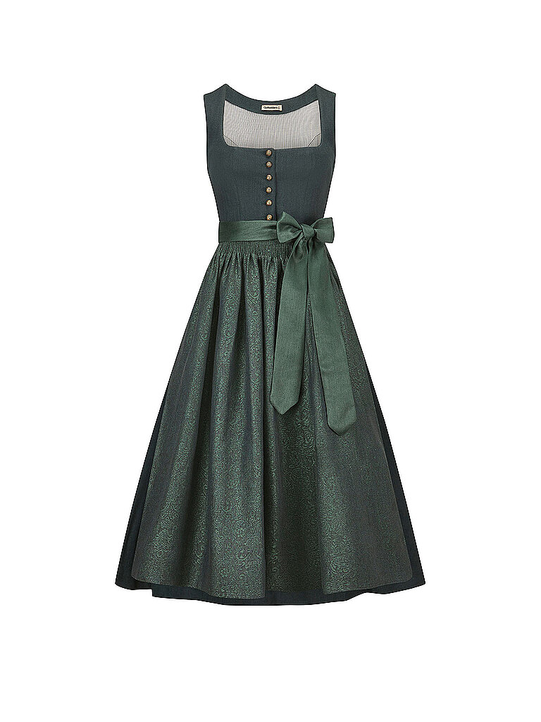 GOTTSEIDANK Dirndl MONIKA 80cm dunkelgrün | 34