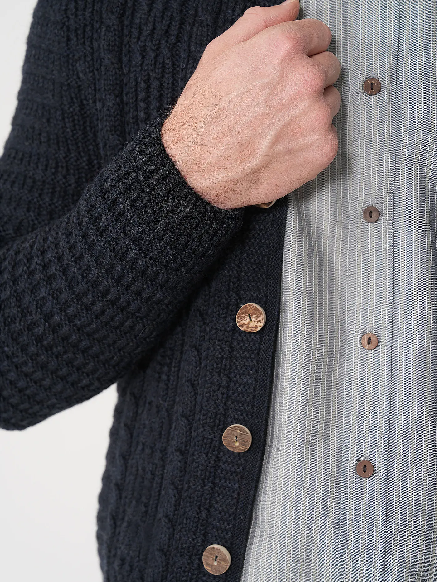 GOTTSEIDANK | Trachtenstrickjacke ANTON | blau