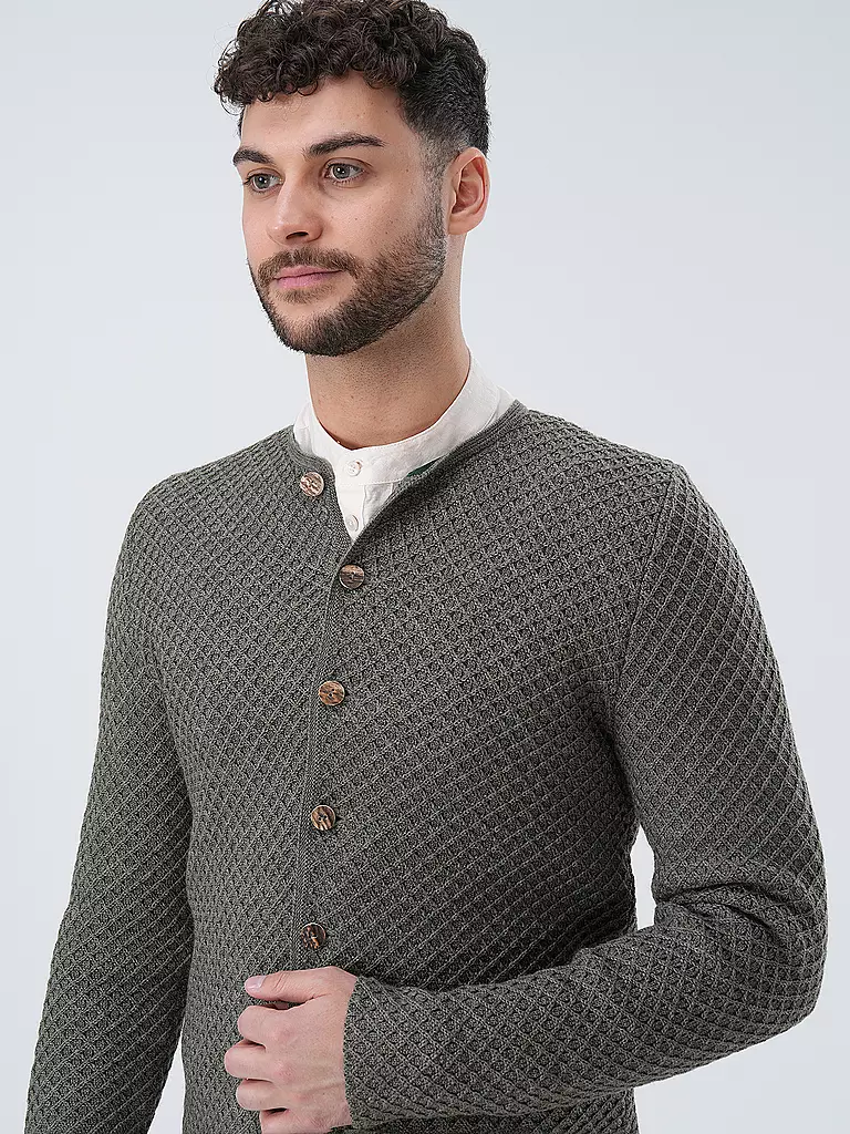 GOTTSEIDANK | Trachtenstrickjacke XAVER | hellgrau