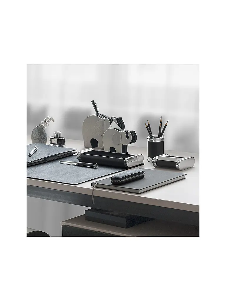 GRAF VON FABER-CASTELL | Stiftehalter rund Epsom Schwarz | 