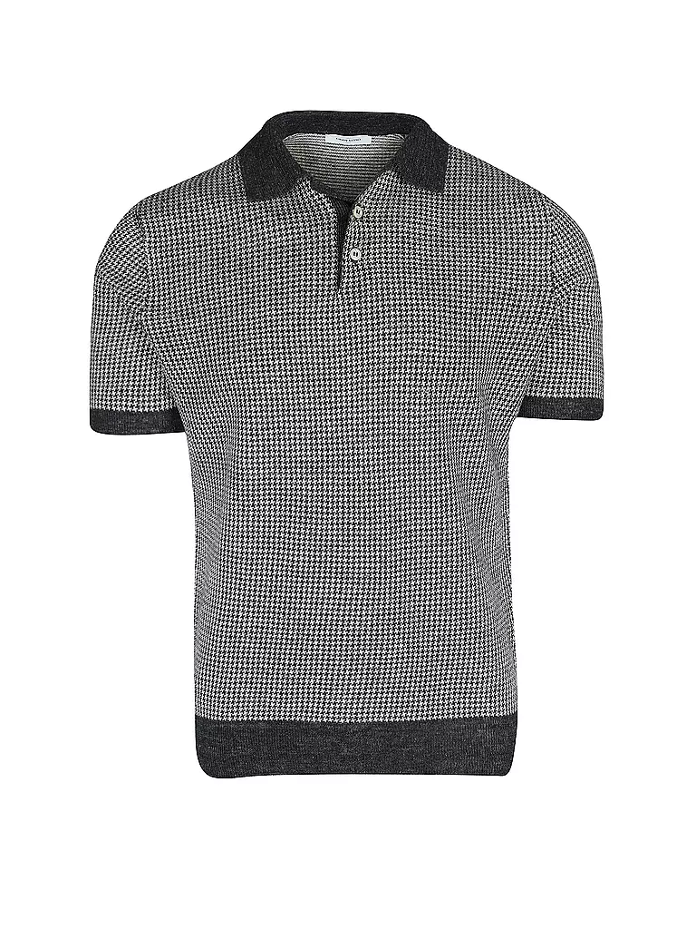 GRAN SASSO | Leinen Poloshirt  | dunkelblau