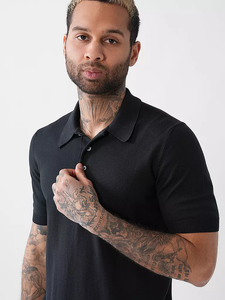 GRAN SASSO | Poloshirt  | schwarz