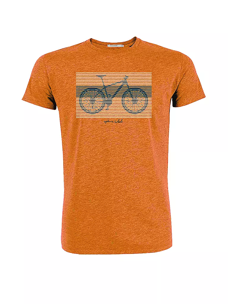 GREENBOMB | T-Shirt BIKE URBAN CYCLE GUIDE | orange