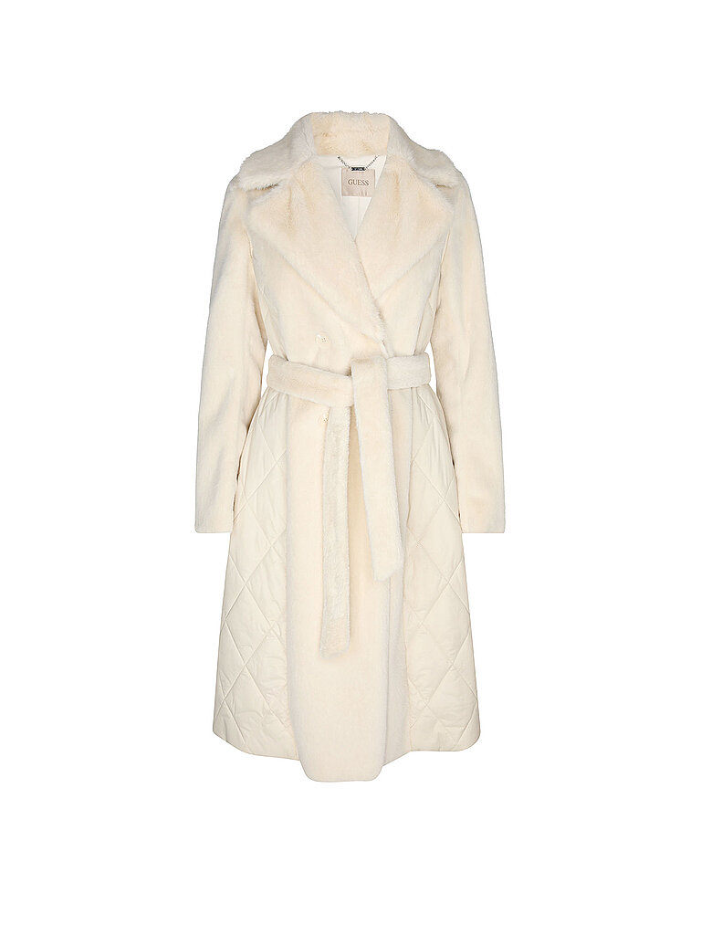 GUESS Mantel in Felloptik JOLE creme | M