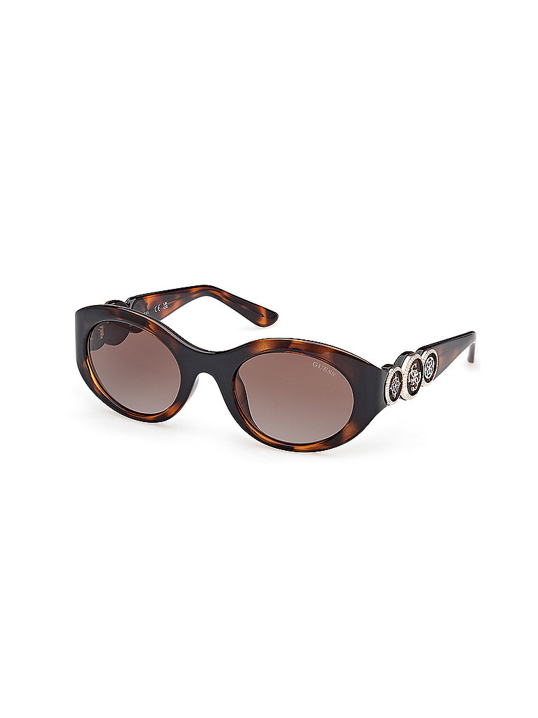 Guess Lunettes De Soleil Pour Femme Gu00198-h Dark Havana / Gradient Brown One Size Femme