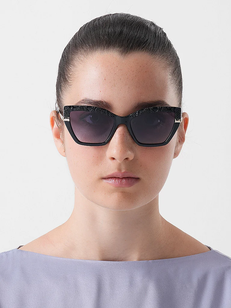 Guess Lunettes De Soleil Pour Femme Gu00216 Shiny Black Gradient Smoke/CAT3 Femme 2