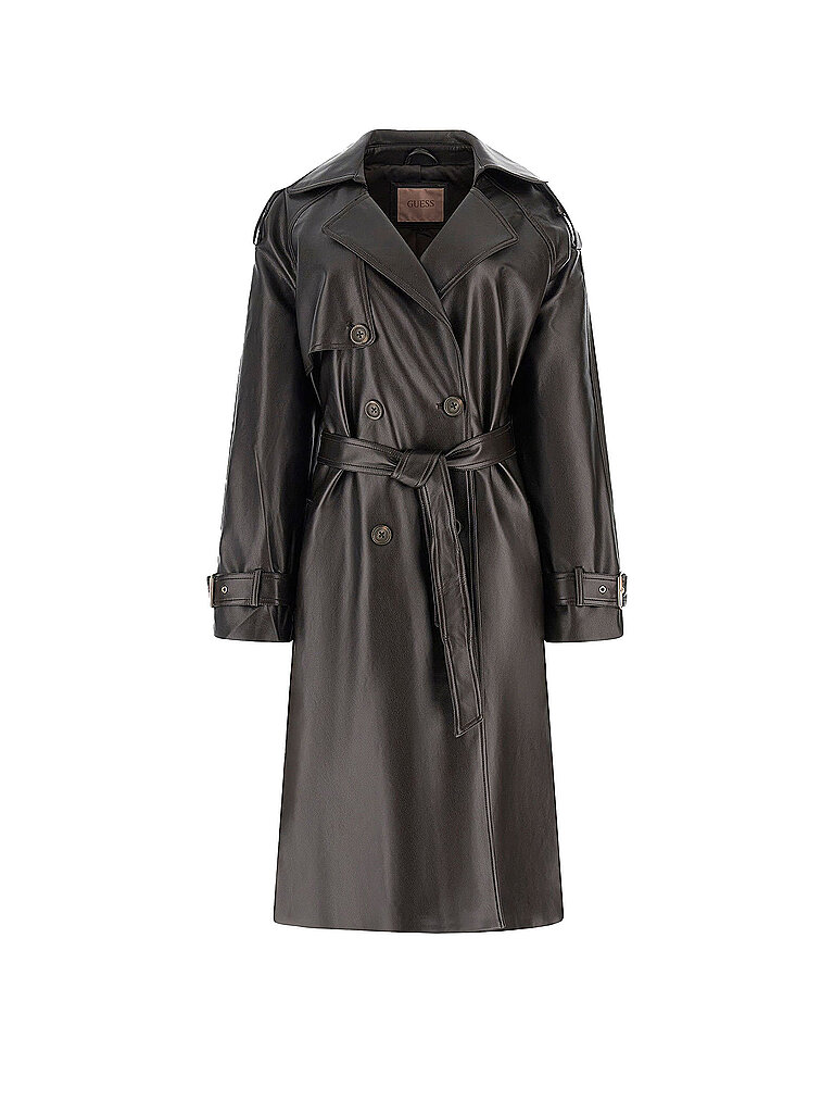 Guess Trenchcoat in Lederoptik BIANKA braun   M damen