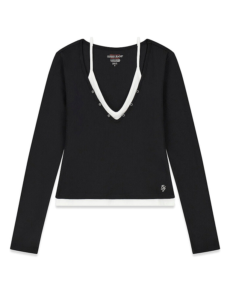 GUESS Langarmshirt  schwarz | XS