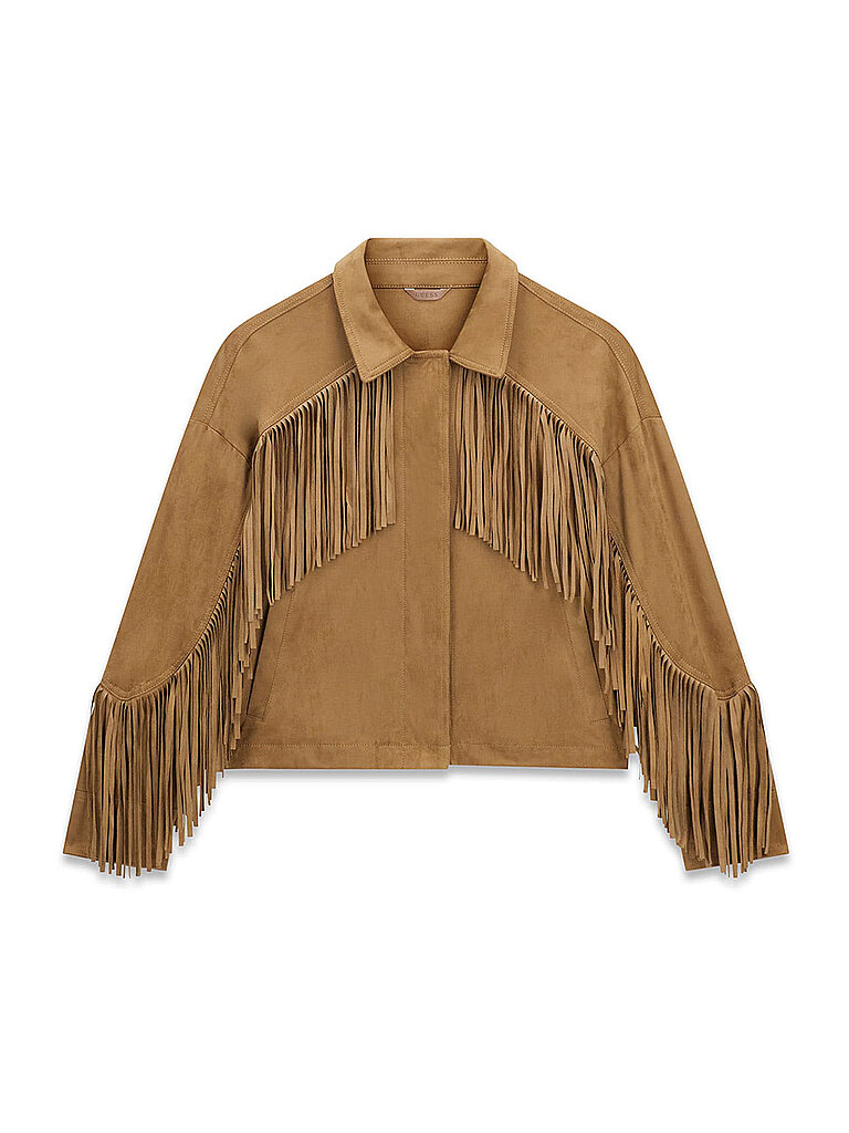 GUESS Jacke in Lederoptik IBBY camel | XS/S