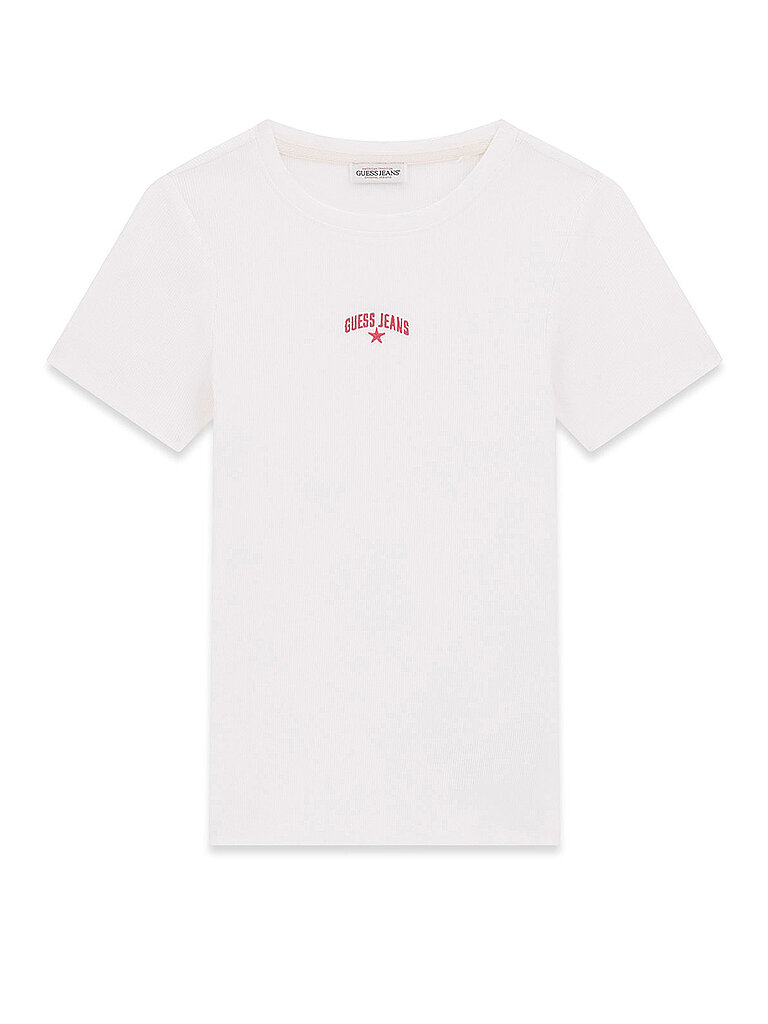 Guess T-Shirt EMBRO weiss L damen
