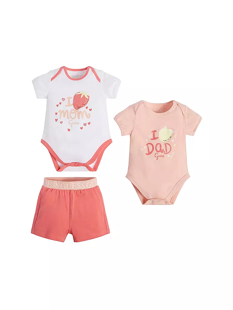 GUESS | Baby Set Bodys und Hose 3 teilig | orange