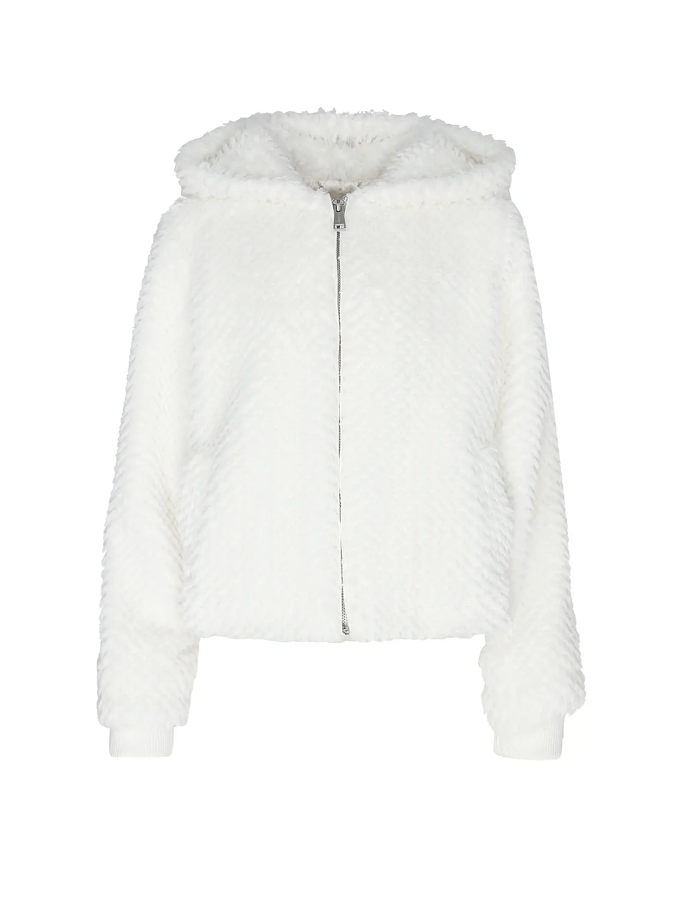 GUESS | Jacke in Felloptik  | creme
