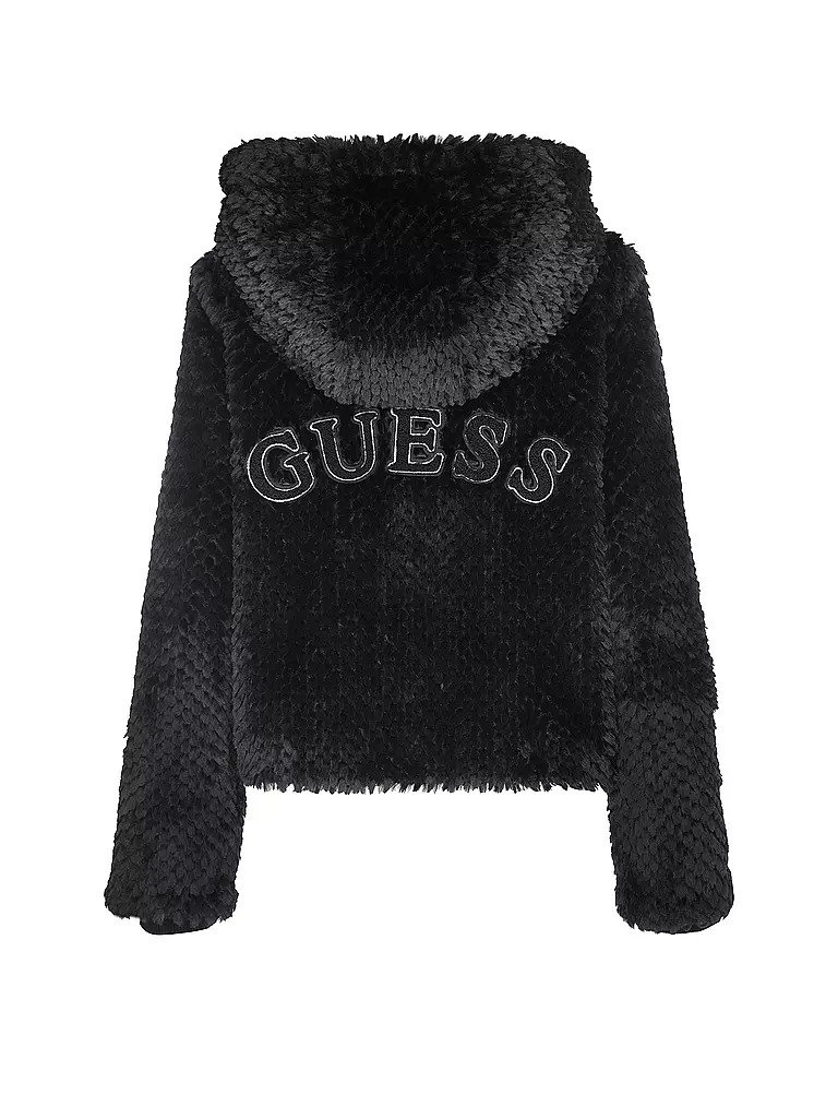 GUESS | Jacke in Felloptik  | schwarz