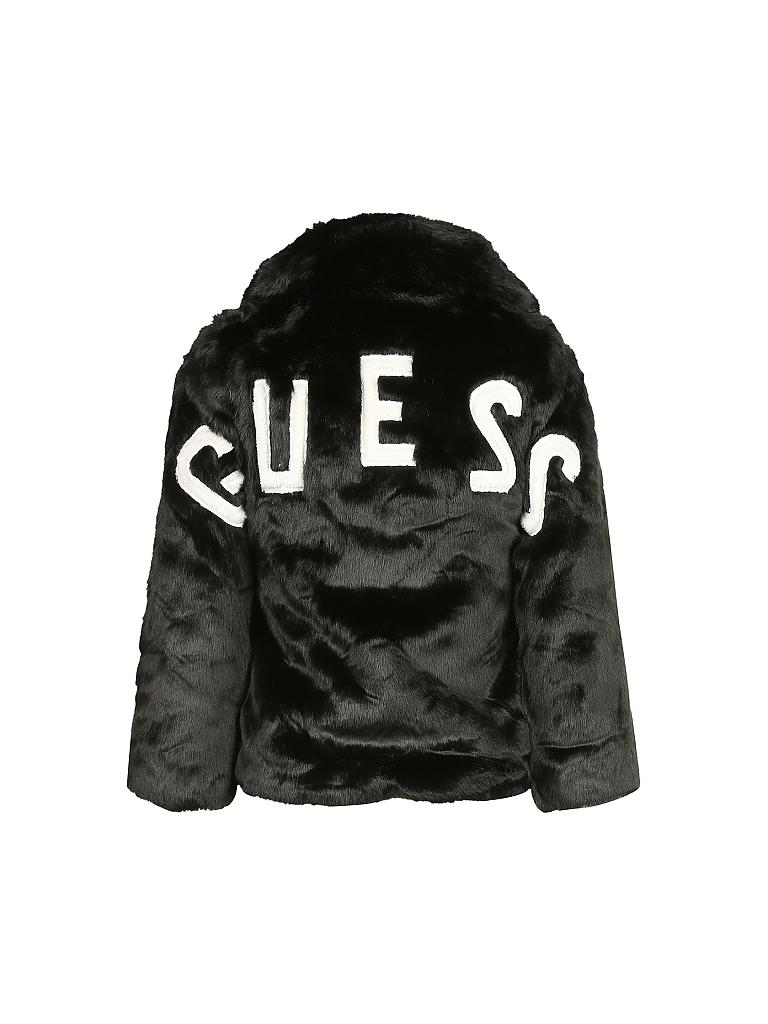 GUESS | Jacke in Felloptik | schwarz