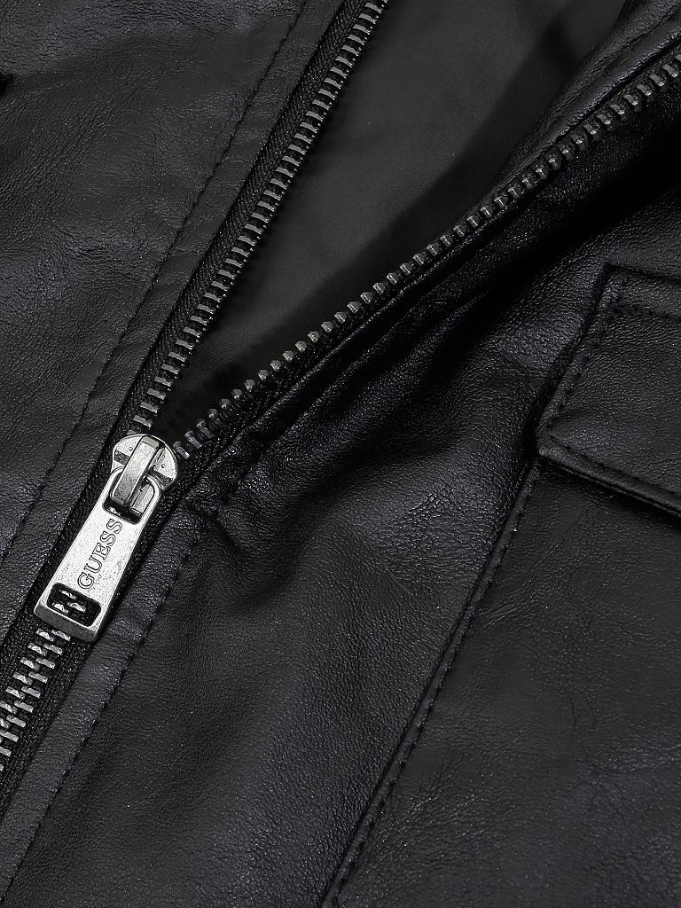 GUESS | Jungen Lederjacke | schwarz