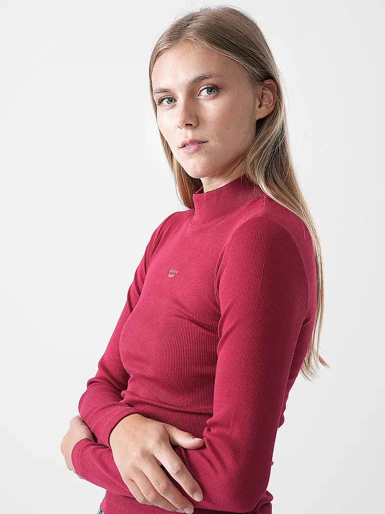 GUESS | Langarmshirt  | dunkelrot