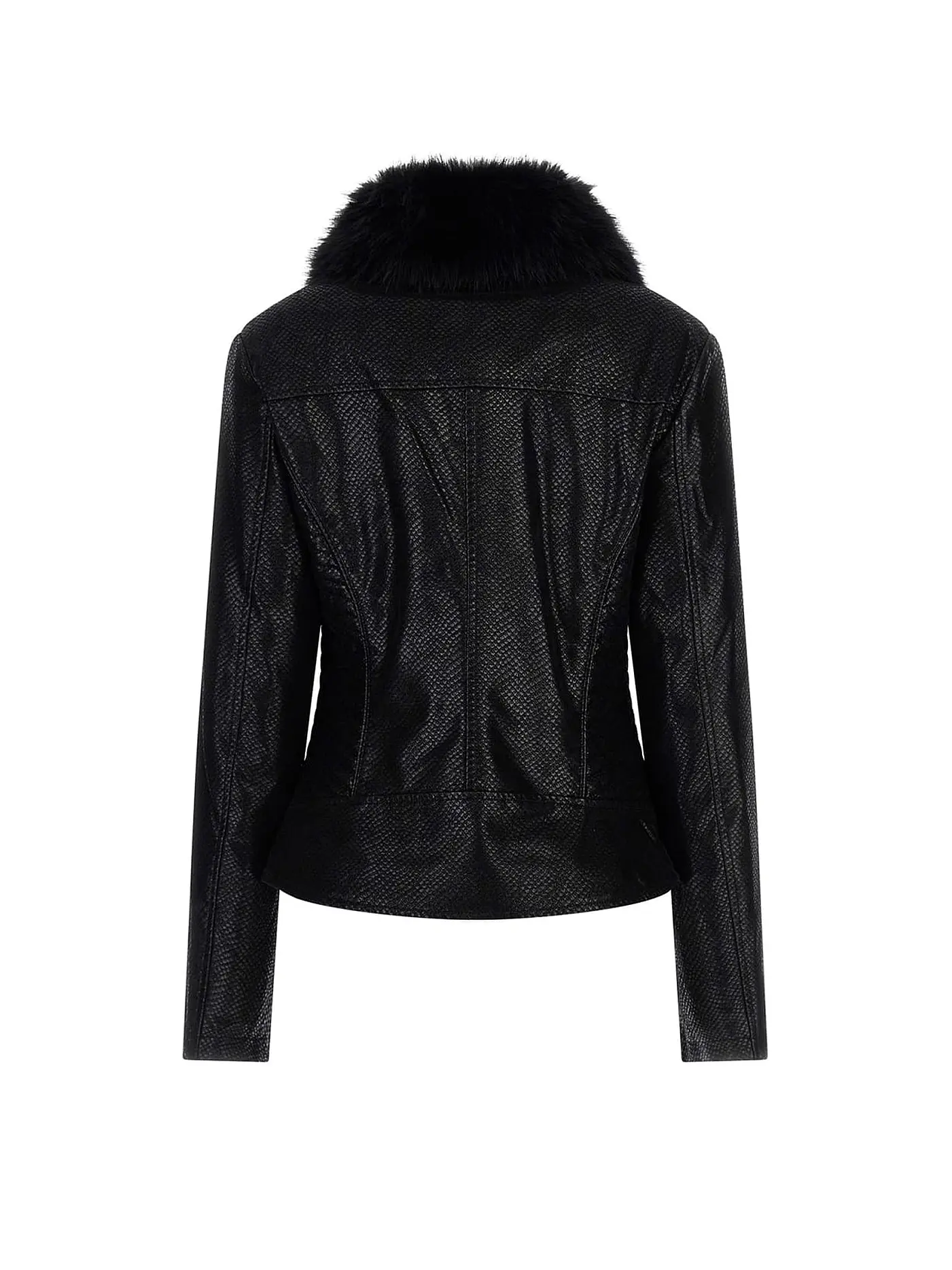 GUESS | Lederjacke NEW OLIVIA | schwarz