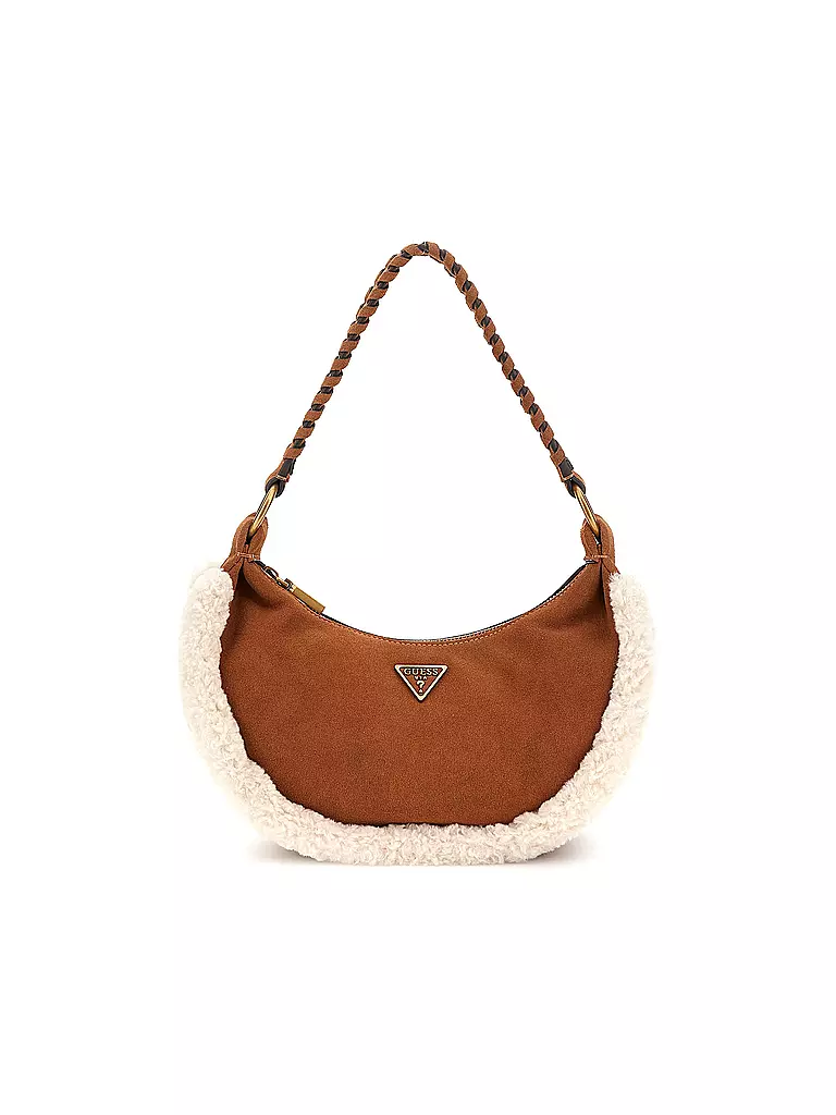GUESS | Ledertasche - Mini Bag AMITA | Camel
