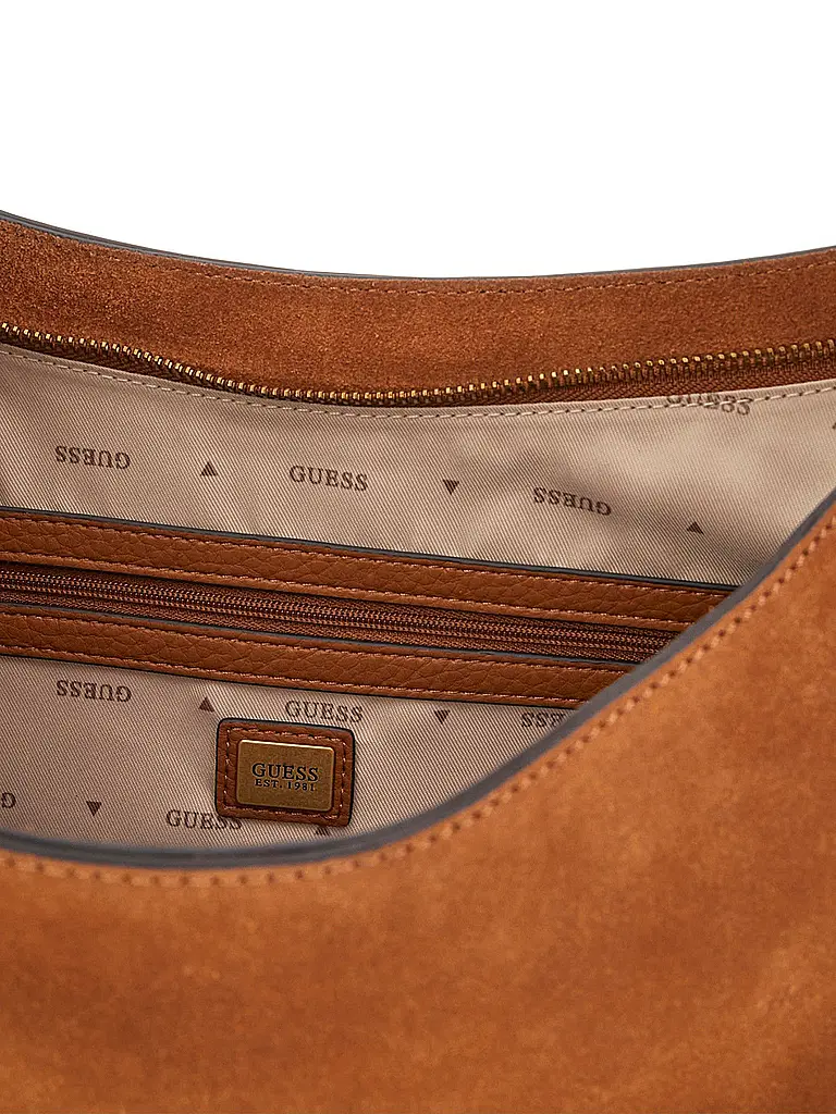 GUESS | Ledertasche - Schultertasche CAMDEN | Camel