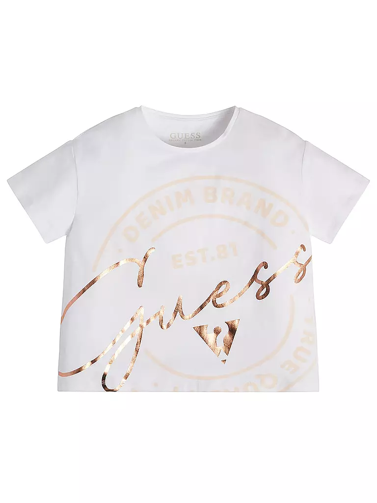 GUESS | Mädchen T-Shirt Cropped Fit | weiss