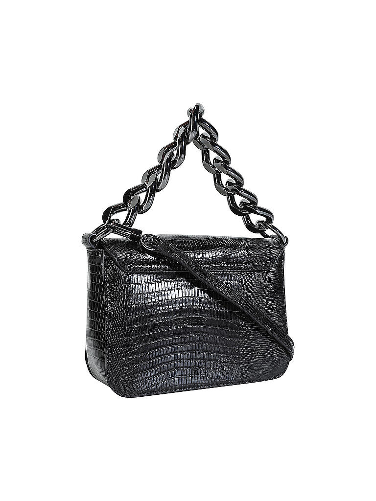 GUESS | Mini Bag Tullia in Kroko Optik | schwarz