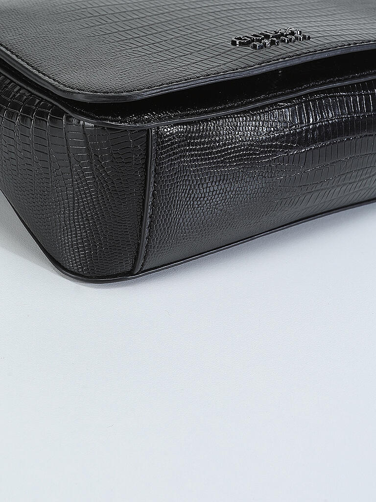 GUESS | Mini Bag Tullia in Kroko Optik | schwarz