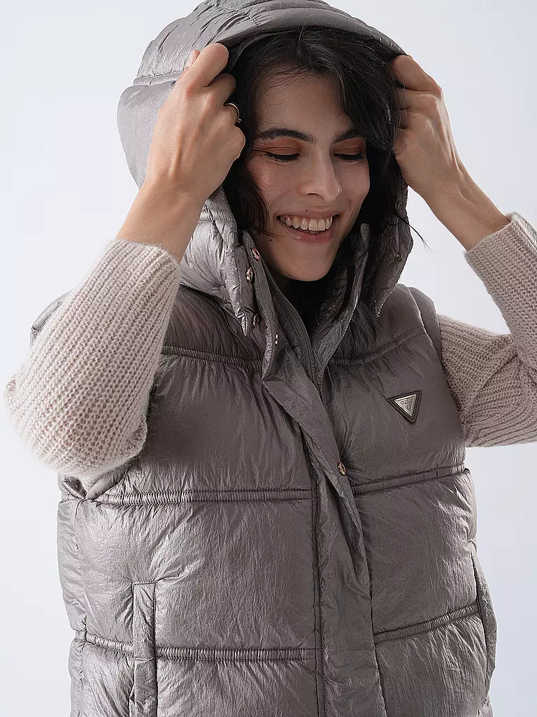 GUESS | Steppgilet | hellbraun