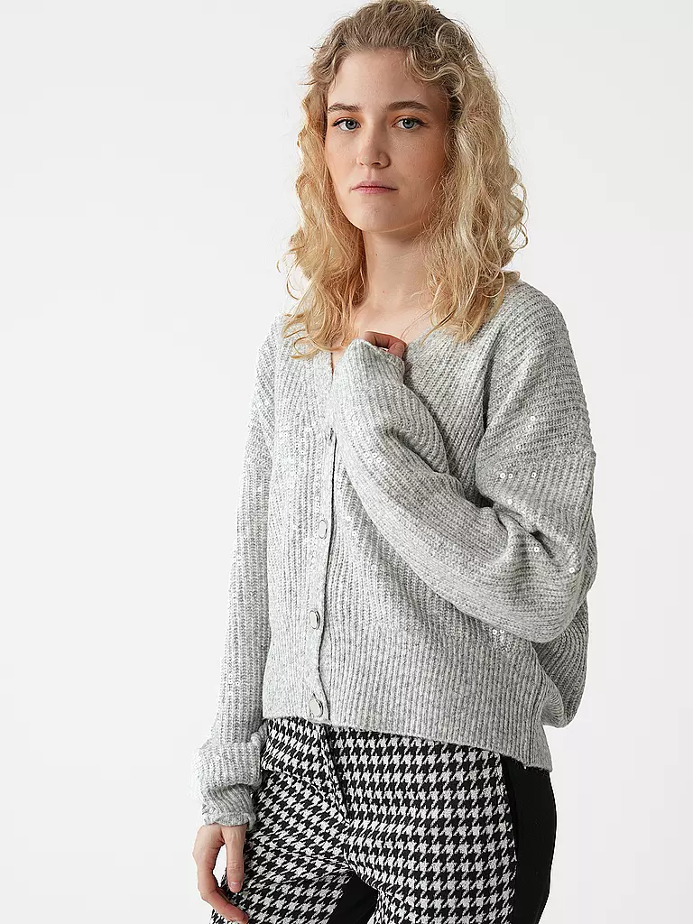 GUESS | Strickjacke | hellgrau