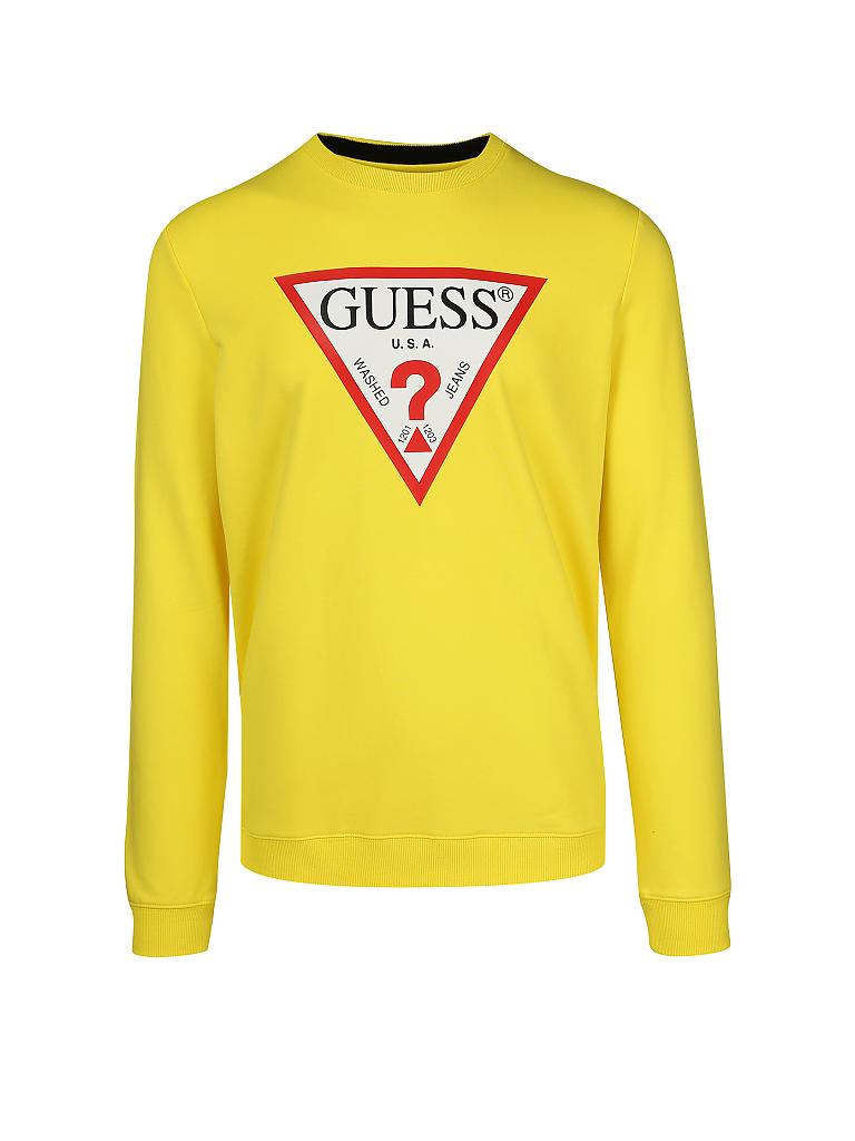 guess yellow sweater