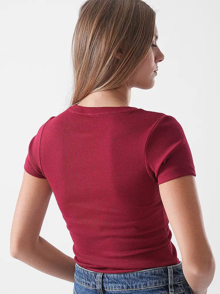 GUESS | T-Shirt  | dunkelrot