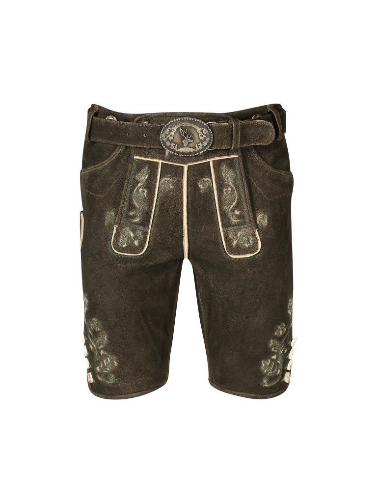GWEIH & SILK Trachten Lederhose Steirer Panther braun | 56