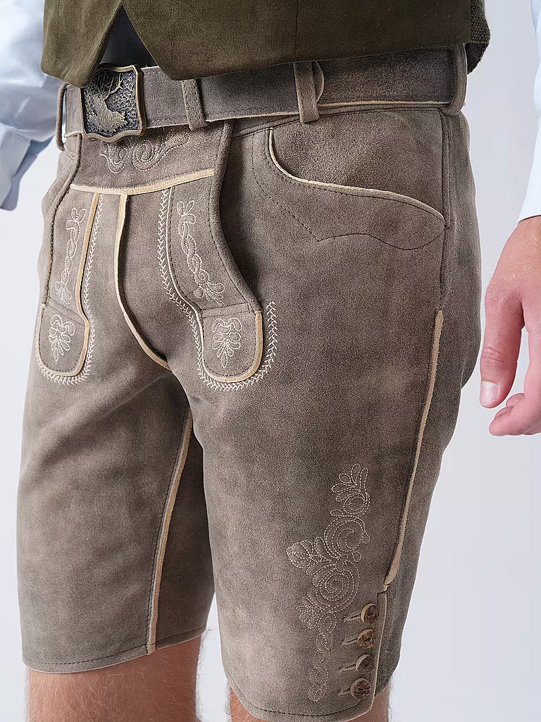 GWEIH & SILK | Lederhose KARLO | braun