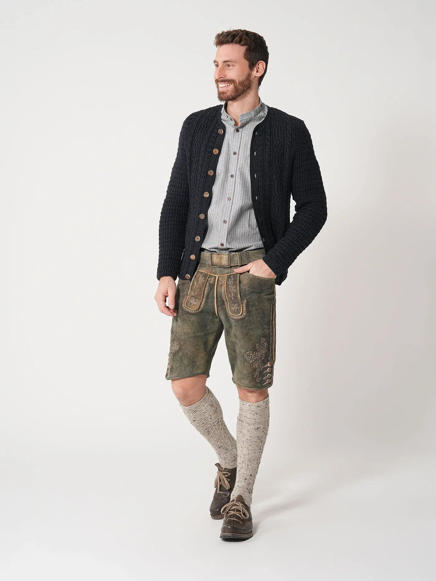 GWEIH & SILK | Trachtenhemd EIBSEE | hellgrau
