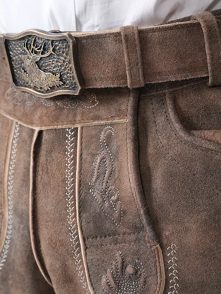 GWEIH & SILK | Lederhose ARNO  | braun