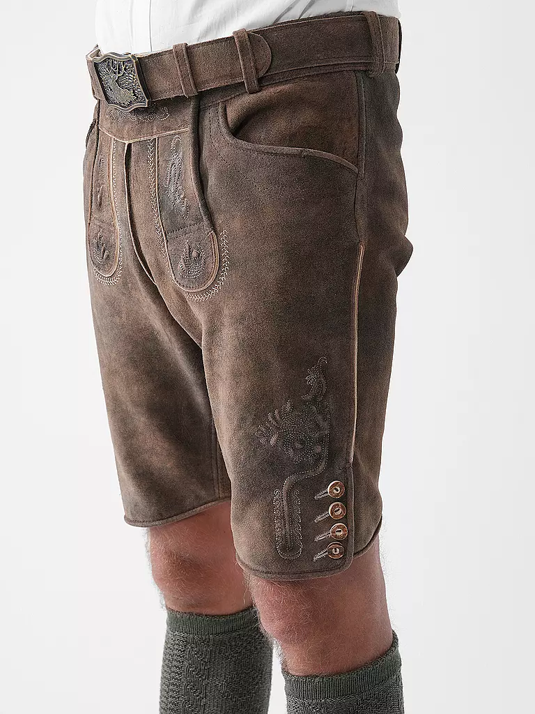 GWEIH & SILK | Lederhose ARNO  | braun