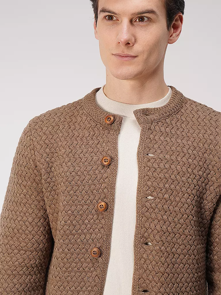 GWEIH & SILK | Trachten Strickjacke  | braun