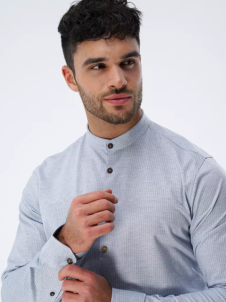 GWEIH & SILK | Trachtenhemd Tailored Fit  ALPSEE | blau