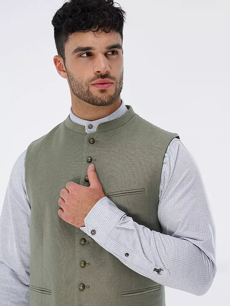 GWEIH & SILK | Trachtenhemd Tailored Fit  ALPSEE | blau