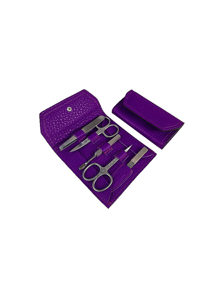 HAMMANN Set de manucure en cuir (Orchidée, 5 pièces)