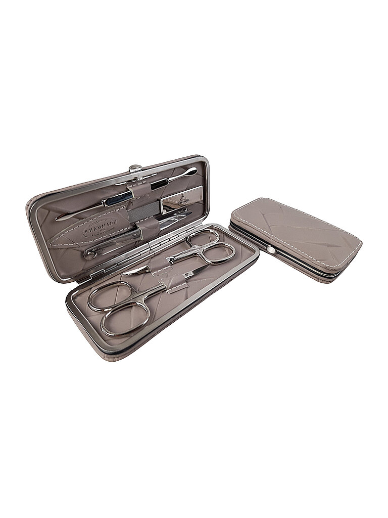 HAMMANN Ledermanikürset (Taupe, 5-teilig)