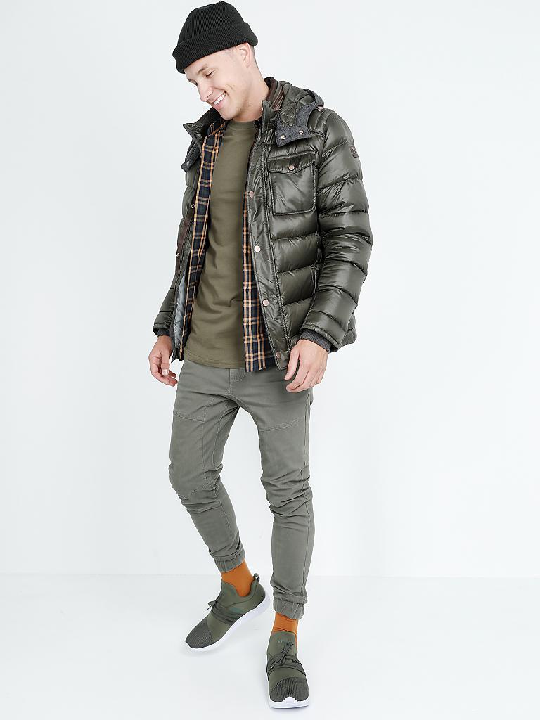 HANDSTICH | Daunenjacke "James" | olive