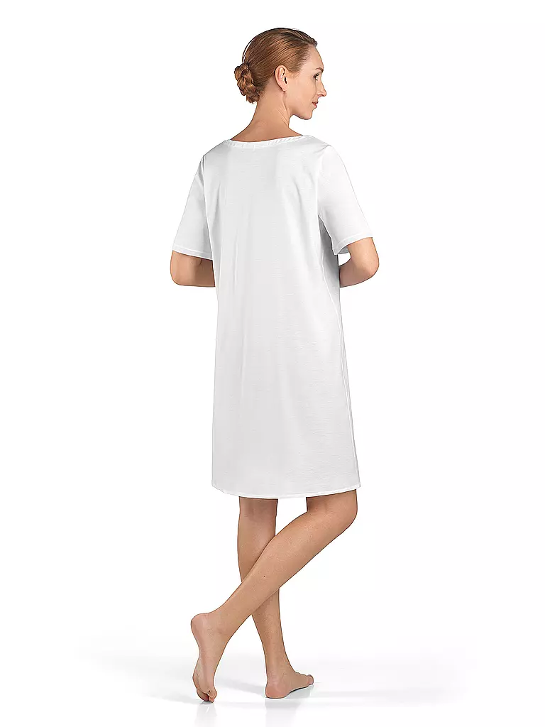 HANRO | Sleepshirt - Nachthemd "Cotton Deluxe" | weiss